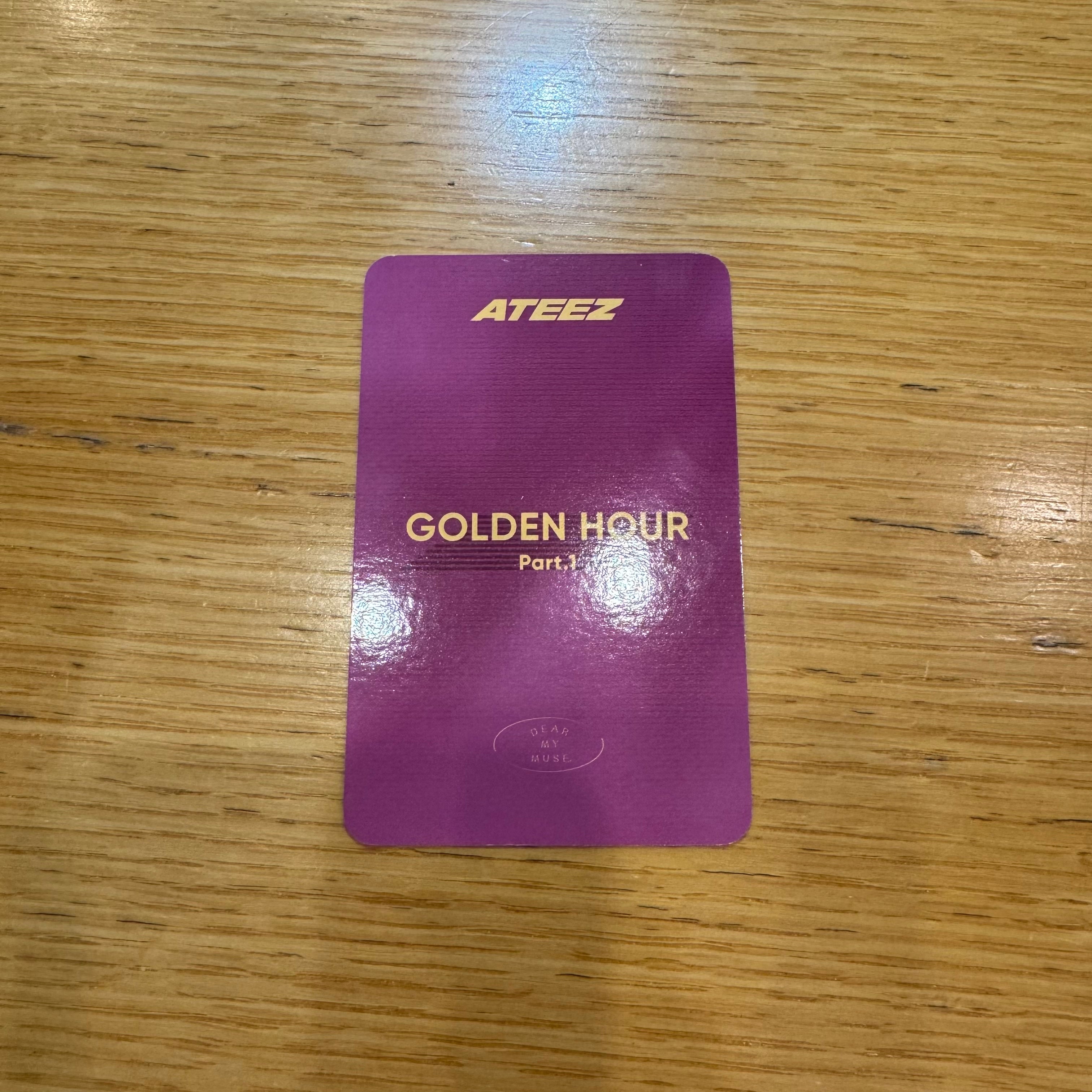 ATEEZ - "Golden Hour Part.1" Wooyoung Dear My Muse card