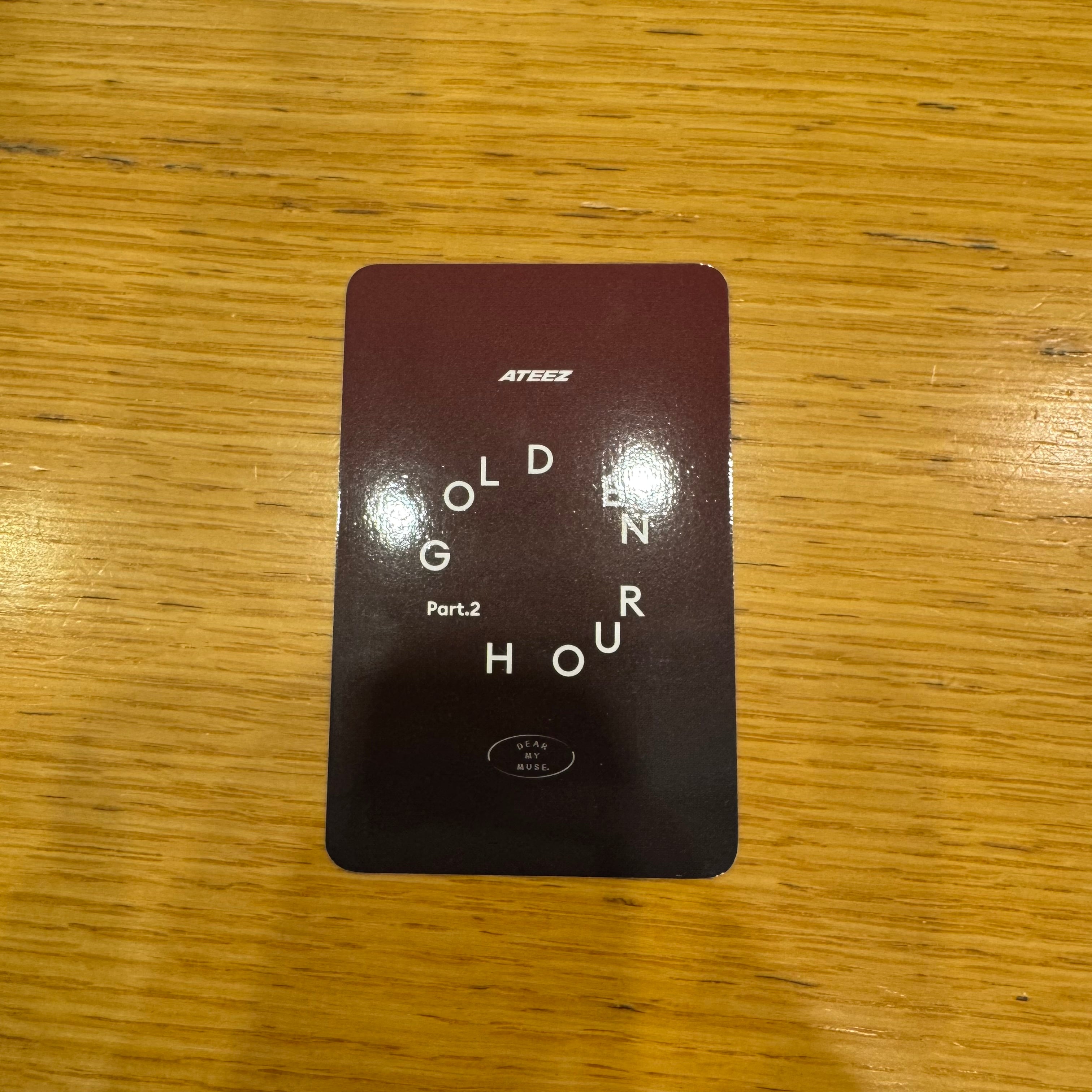 ATEEZ - "Golden Hour Part.2" Seonghwa Dear My Muse card